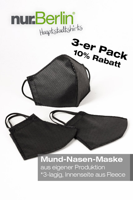 Mund-Nasen-Maske (3-er Pack)