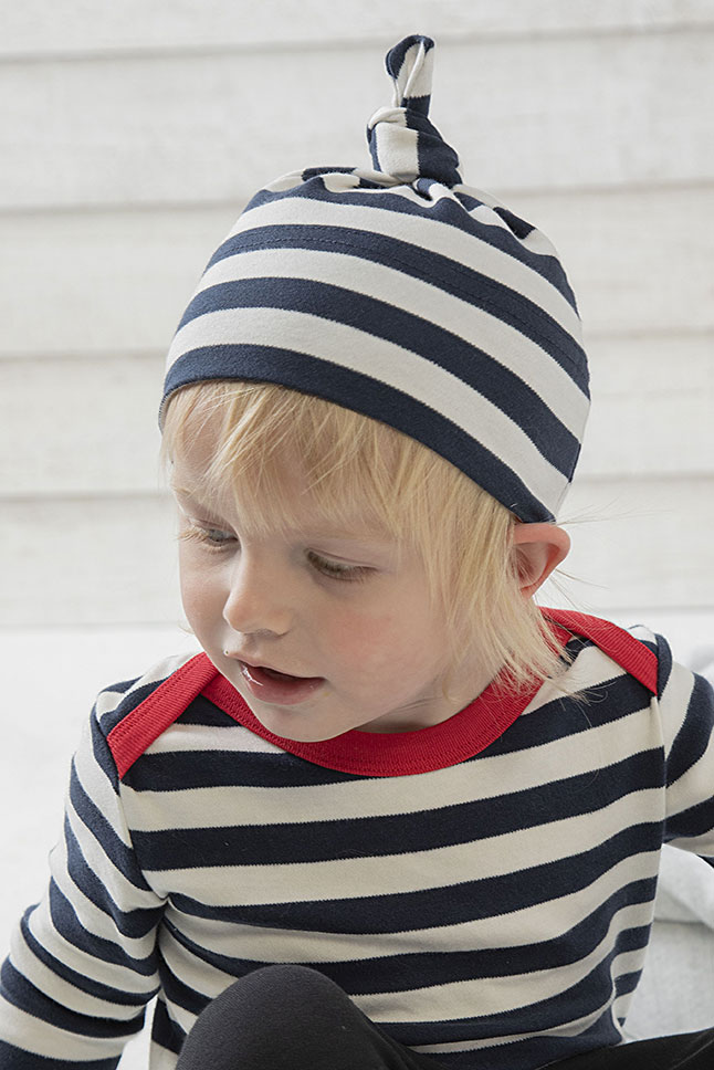 Baby Striped 1 Knot Hat